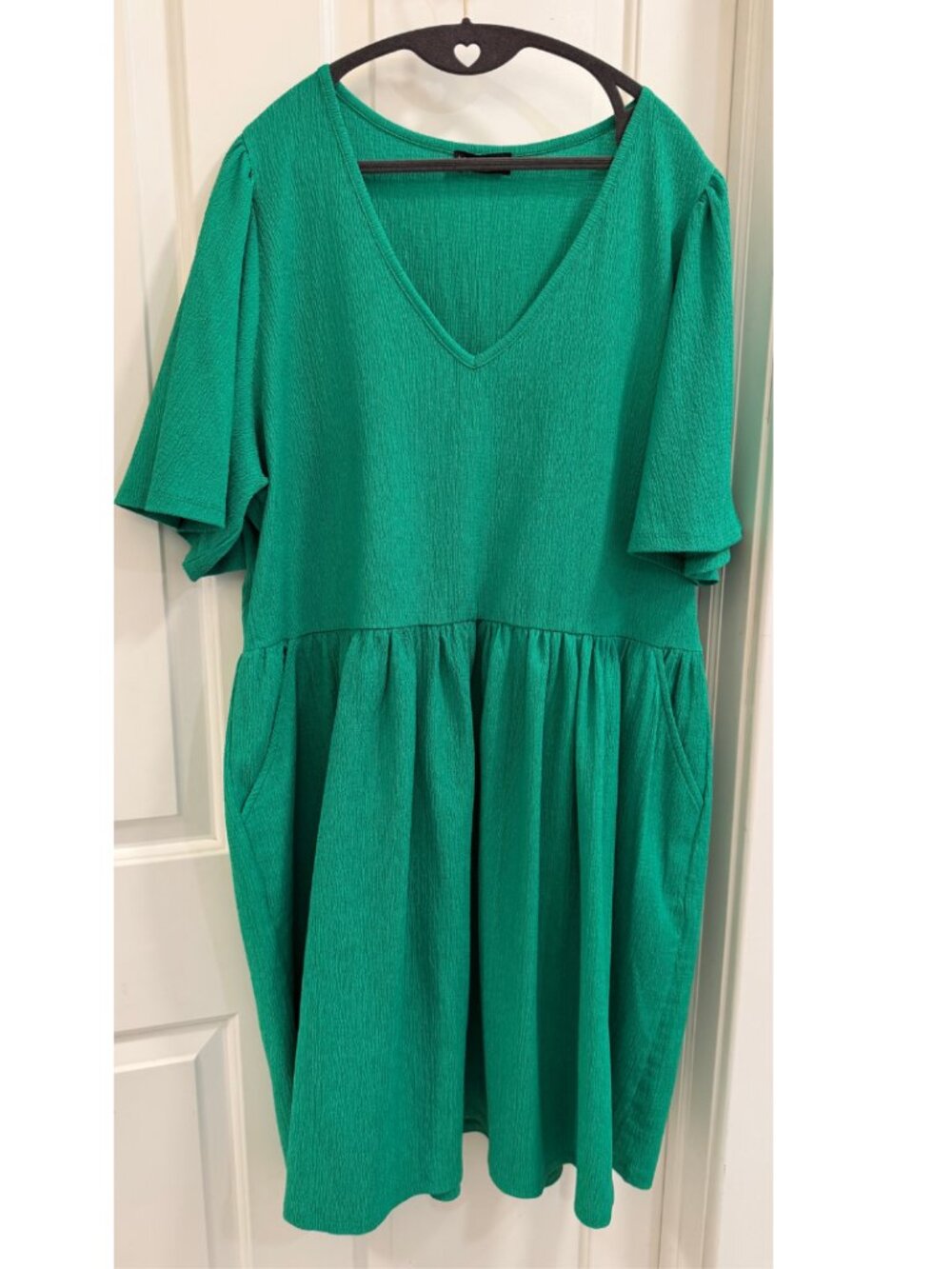 Lane Bryant Green Textured Babydoll Pocket Dress 22/24